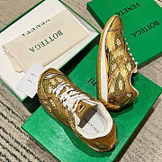 Bottega Veneta Orbit Sneakers In Gold Color - 3