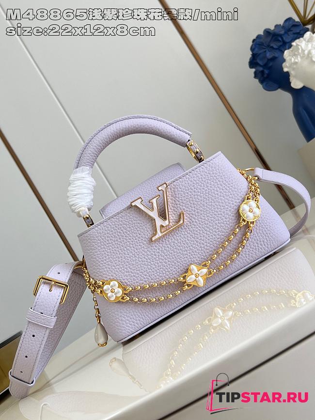 Louis Vuitton Capucines East-West Mini Misty Lilac - 1