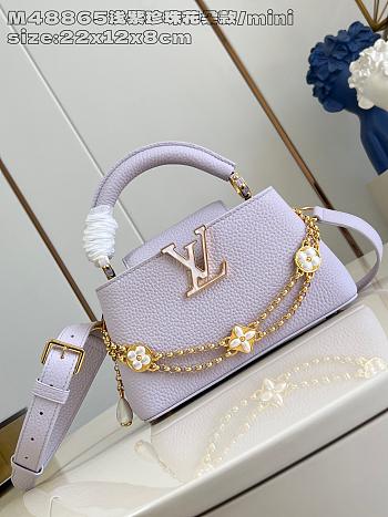 Louis Vuitton Capucines East-West Mini Misty Lilac