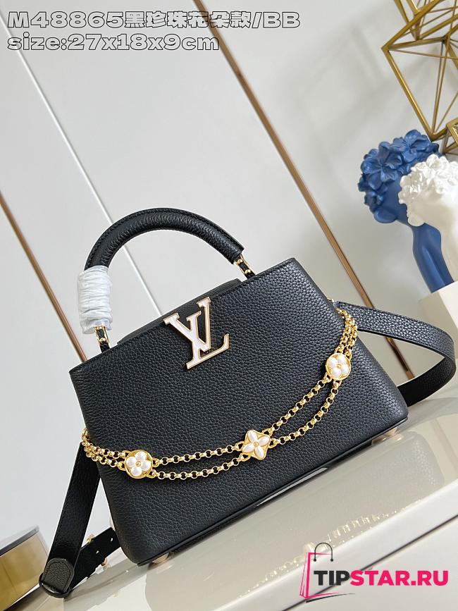 Louis Vuitton Capucines BB Daydream Taurillon In Black - 1