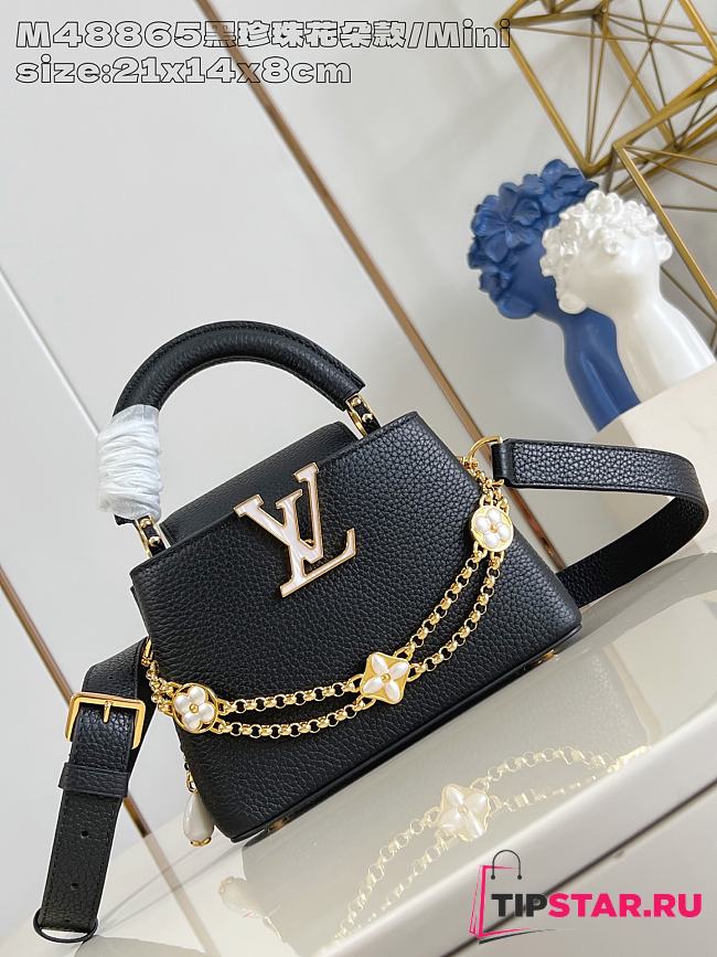 Louis Vuitton Capucines Mini Daydream Taurillon In Black - 1