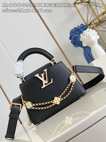 Louis Vuitton Capucines Mini Daydream Taurillon In Black