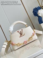 Louis Vuitton Capucines East-West Mini In White - 1