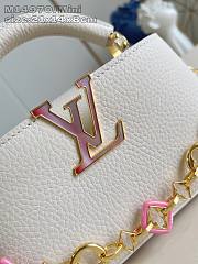 Louis Vuitton Capucines East-West Mini In White - 4