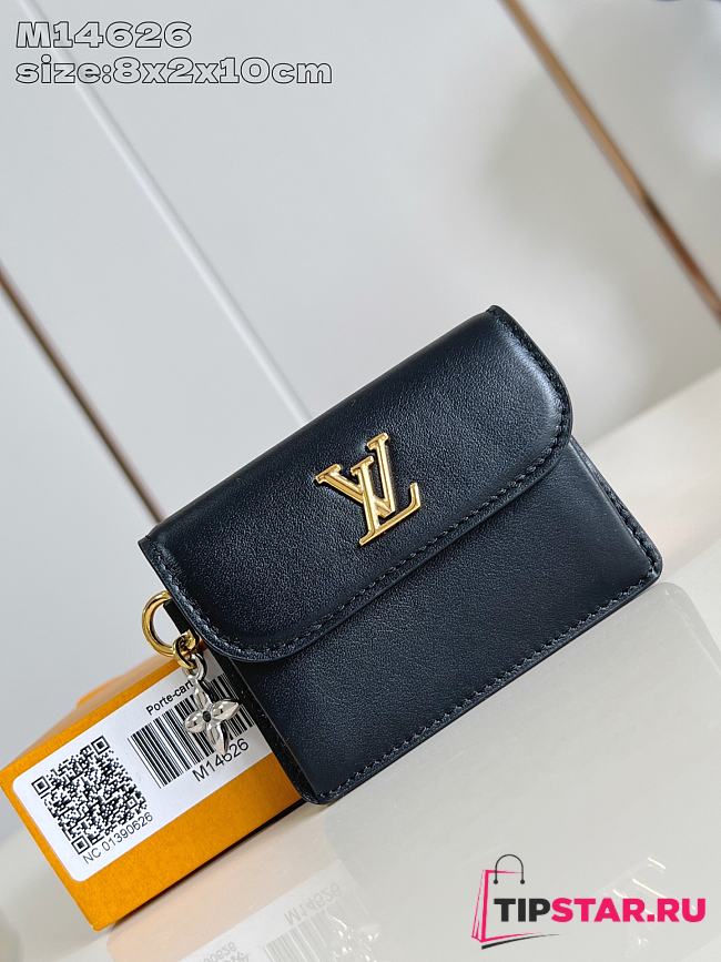 Louis Vuitton Tiny Recto Verso Card Holder LV Bloom Black - 1