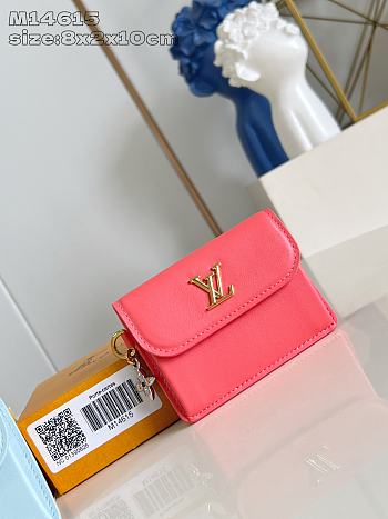 Louis Vuitton Tiny Recto Verso Card Holder LV Bloom Sweet Coral