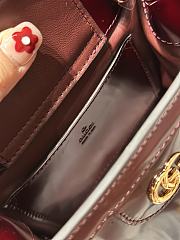 Gucci Diana Bamboo Mini Tote Bag In Burgundy - 5