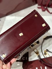 Gucci Diana Bamboo Mini Tote Bag In Burgundy - 2