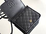Chanel 25B Four-Leaf Clover Charm Backpack In Black - 6