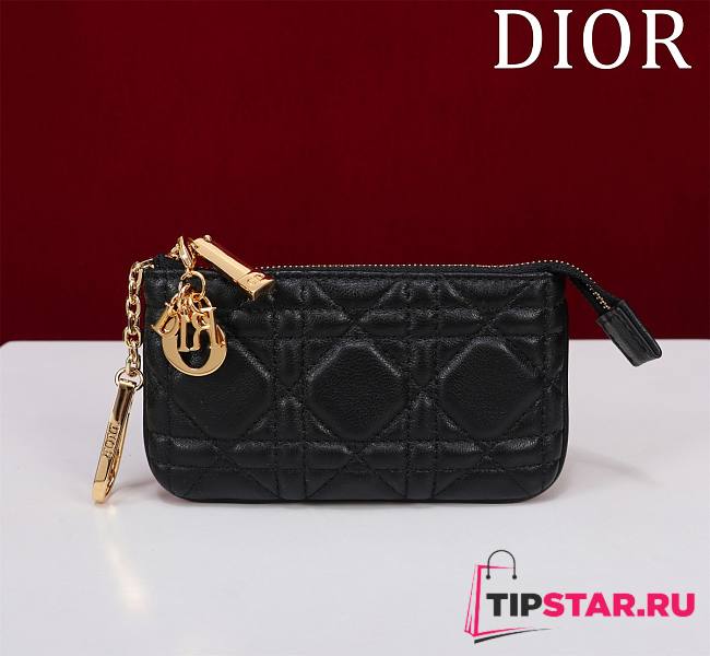 Dior Lambskin zipper coin wallet 08 - 1