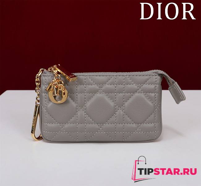 Dior Lambskin zipper coin wallet 05 - 1