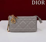 Dior Lambskin zipper coin wallet 05 - 1