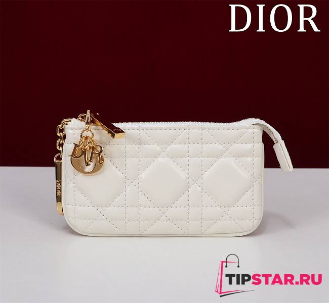 Dior Lambskin zipper coin wallet 03 - 1