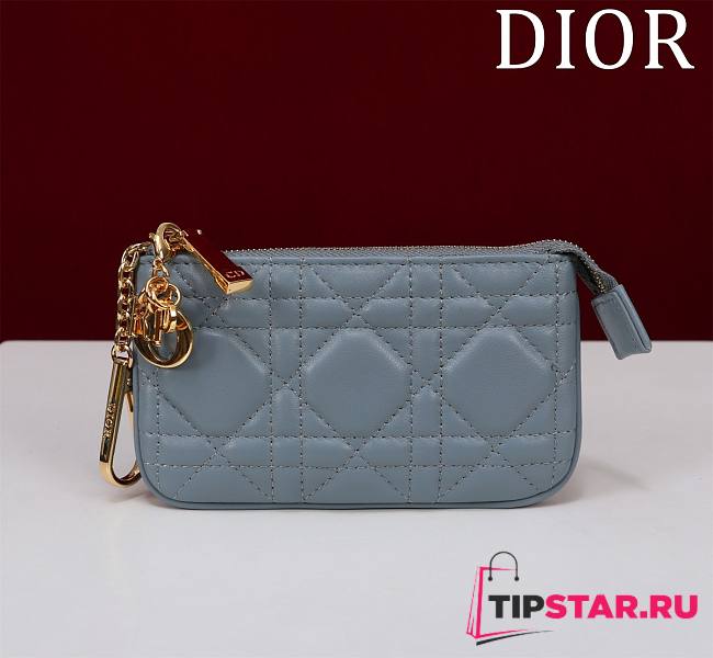 Dior Lambskin zipper coin wallet 01 - 1
