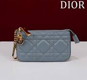 Dior Lambskin zipper coin wallet 01 - 1