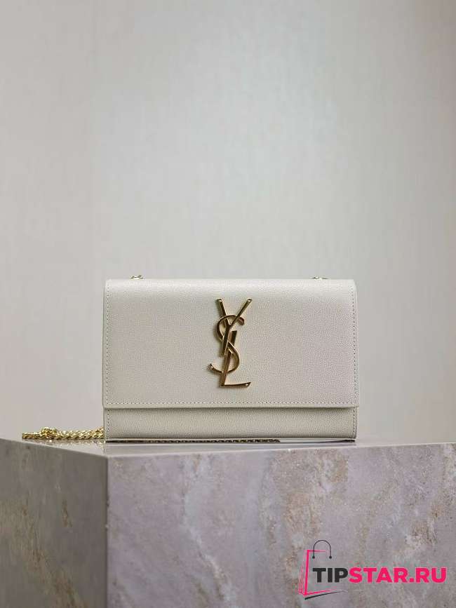 YSL KATE SMALL IN GRAIN DE POUDRE EMBOSSED LEATHER - 1