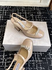 Jimmy Choo Belinda Sling Back 70 Deep Merlot Patent Leather Slingbacks 03 - 5