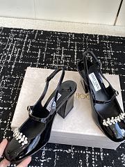 Jimmy Choo Belinda Sling Back 70 Deep Merlot Patent Leather Slingbacks 02 - 6