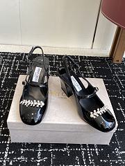 Jimmy Choo Belinda Sling Back 70 Deep Merlot Patent Leather Slingbacks 02 - 4