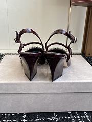 Jimmy Choo Belinda Sling Back 70 Deep Merlot Patent Leather Slingbacks 01 - 6