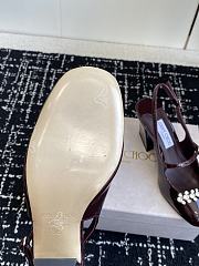 Jimmy Choo Belinda Sling Back 70 Deep Merlot Patent Leather Slingbacks 01 - 2