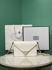 Prada Saffiano leather shoulder bag in white - 1