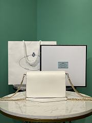 Prada Saffiano leather shoulder bag in white - 2