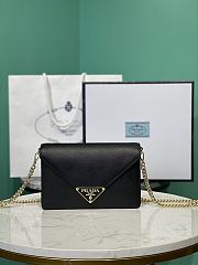 Prada Saffiano leather shoulder bag in black - 1