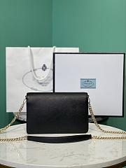 Prada Saffiano leather shoulder bag in black - 2