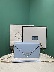 Prada Saffiano leather shoulder bag in blue - 1