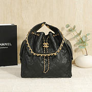 Chanel Medium 25 Hobo Bag Black Caviar In Black - 1