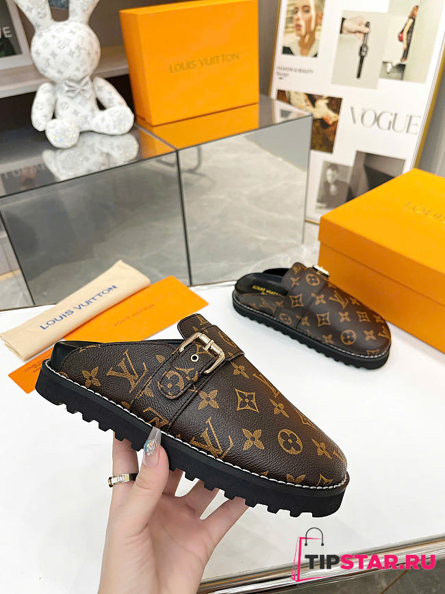 Louis Vuitton LV Cosy Flat Comfort Clog Cacao Brown - 1