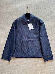 Dior Men's Monogram Lapel Jacket Dark Blue - 1