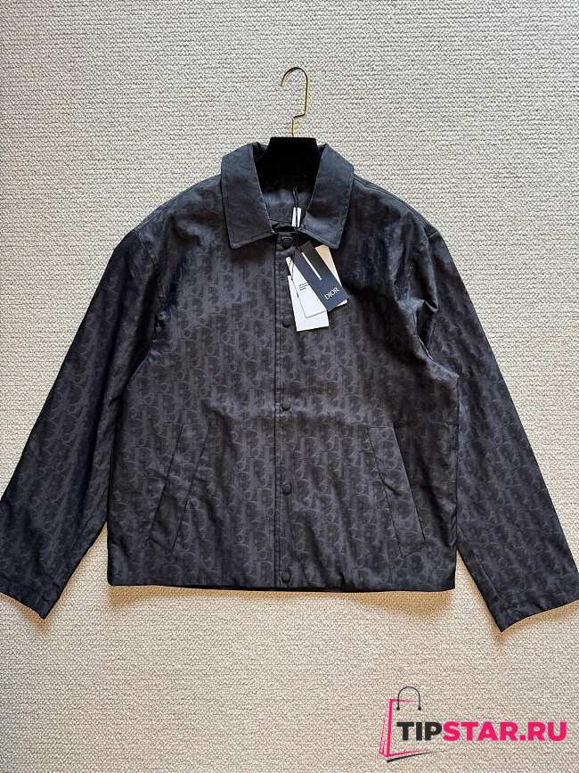 Dior Men's Monogram Lapel Jacket Black - 1