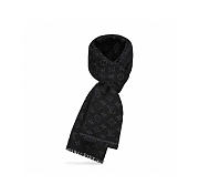 Louis Vuitton Monogram Classic Scarf Black Muffler - 6