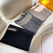 Louis Vuitton Monogram Classic Scarf Black Muffler - 5