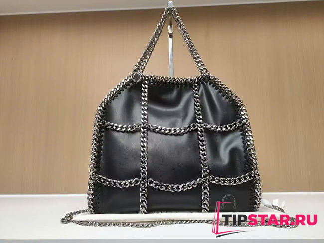 Stella McCartney Falabella Chain Cage tote bag in black - 1