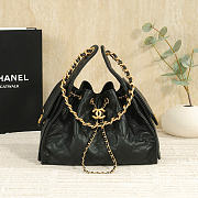 Chanel Small 25 Hobo Bag Black Caviar In Black - 1