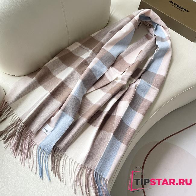 Burberry Winter Plaid Cashmere Scarf With Tassel 03 - 1