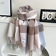 Burberry Winter Plaid Cashmere Scarf With Tassel 03 - 2