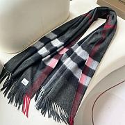 Burberry Winter Plaid Cashmere Scarf With Tassel 02 - 1
