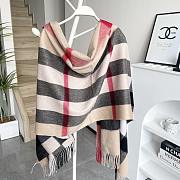 Burberry Winter Plaid Cashmere Scarf With Tassel 01 - 6