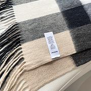 Burberry Winter Plaid Cashmere Scarf With Tassel 01 - 2