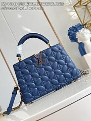Louis Vuitton Capucines BB dark blue four-leaf clover chain - 1