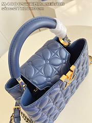 Louis Vuitton Capucines BB dark blue four-leaf clover chain - 3