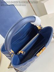Louis Vuitton Capucines BB dark blue four-leaf clover chain - 6