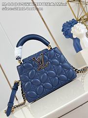 Louis Vuitton Mini Capucines Taurillon Dark Blue Clover Chain - 1