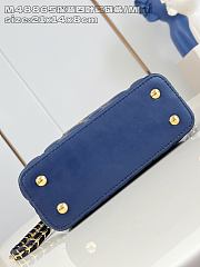Louis Vuitton Mini Capucines Taurillon Dark Blue Clover Chain - 5