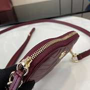 Gucci GG Marmont mini bag in Rosso Ancora red leather - 6