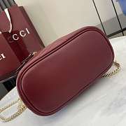 Gucci GG Marmont mini vanity bag Rosso Ancora red matelassé chevron leather - 6